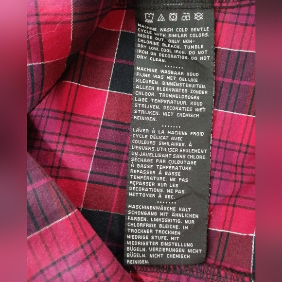 Harley Davidson Ladies Downswept Wing Plaid Cotton Longsleeve  Shirt. S - Picture 9 of 12